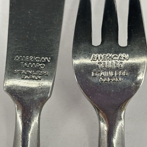 American Tempo MCM Various Piece Flatware/Serving Composite Wood Stainless Japan - Picture 7 of 16